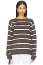 view 1 of 4 James Sweater in Mushroom Stripe