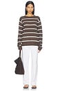 view 5 of 4 James Sweater in Mushroom Stripe