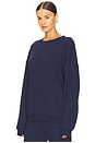 view 2 of 5 Oversized Crewneck Sweatshirt in Navy