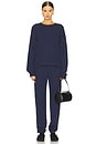 view 4 of 5 Oversized Crewneck Sweatshirt in Navy