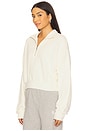 view 2 of 5 Cropped Half Zip Sweatshirt in Cream