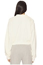view 3 of 5 Cropped Half Zip Sweatshirt in Cream