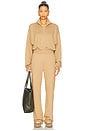 view 5 of 6 Straight Leg French Terry Sweatpant in Taupe