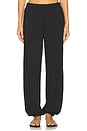 view 1 of 6 Boyfriend Lightweight French Terry Pocket Sweatpant in Faded Black