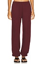 view 1 of 6 Boyfriend Lightweight French Terry Pocket Sweatpant in Oxblood