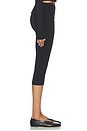 view 3 of 6 Foldover Capri Legging in Black