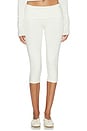 view 1 of 6 Foldover Capri Legging in Ivory