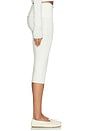 view 3 of 6 Foldover Capri Legging in Ivory