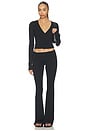 view 5 of 6 Foldover Flare Pant in Black