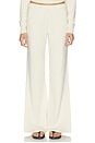 view 1 of 6 Cotton Cashmere Wide Leg Lounge Pant in Cream