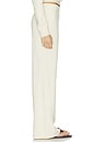 view 3 of 6 Cotton Cashmere Wide Leg Lounge Pant in Cream