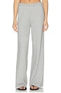 view 2 of 7 Cotton Cashmere Wide Leg Lounge Pant in Grey
