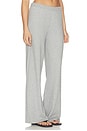 view 3 of 7 Cotton Cashmere Wide Leg Lounge Pant in Grey