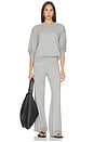 view 6 of 7 Cotton Cashmere Wide Leg Lounge Pant in Grey