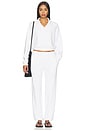 view 7 of 7 French Terry Boyfriend Pocket Sweatpant in White