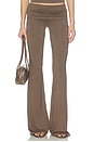 view 1 of 6 Soft Jersey Foldover Flare Pant in Mushroom