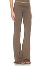 view 2 of 6 Soft Jersey Foldover Flare Pant in Mushroom