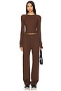 view 5 of 6 Straight Leg Sweatpant in Chocolate