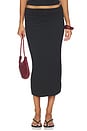 view 1 of 6 Elsa Soft Jersey Midi Skirt in Black