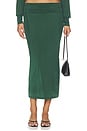 view 1 of 6 Elsa Liquid Jersey Midi Skirt in Forest