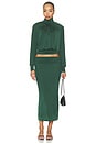 view 6 of 6 Elsa Liquid Jersey Midi Skirt in Forest