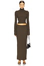 view 5 of 6 EMMA マキシスカート in Moss