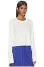 view 2 of 4 Cotton Long Sleeve Boxy Tee in Ivory