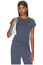 view 1 of 4 Cotton Short Sleeve Baby Tee in Washed Navy