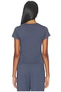 view 3 of 4 Cotton Short Sleeve Baby Tee in Washed Navy
