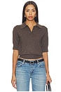 view 1 of 4 Journey Cashmere Jersey Short Sleeve Top in Mushroom