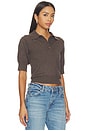 view 2 of 4 Journey Cashmere Jersey Short Sleeve Top in Mushroom