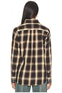 view 4 of 4 Ford Yarndye Plaid Top in Mushroom & Black