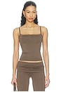 view 1 of 4 90's Soft Jersey Tank in Mushroom