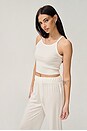 view 3 of 4 Cropped Rib Tank Top in Ivory
