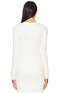 view 3 of 4 Long Sleeve Fitted Top in Cream