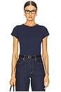 view 1 of 4 CAMISETA BABY LOOK DE MANGA CURTA in Navy