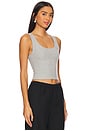 view 2 of 4 Square Neck Tank Top in Heather Grey