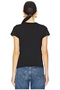 view 3 of 4 Fitted Crewneck Short Sleeve Top in Black