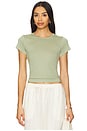 view 1 of 4 CAMISETA BABY LOOK DE MANGA CURTA in Sage