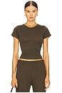 view 1 of 4 CAMISETA BABY LOOK DE MANGA CURTA in Moss