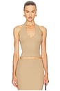 view 1 of 4 Halter Top in Taupe