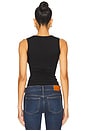 view 3 of 4 Sleeveless Crewneck Soft Jersey Top in Black