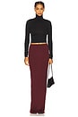 view 4 of 4 Cropped Fitted Turtleneck Soft Jersey Top in Black
