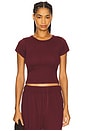 view 1 of 4 Short Sleeve Cotton Modal Baby Tee in Oxblood