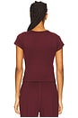 view 3 of 4 Short Sleeve Cotton Modal Baby Tee in Oxblood