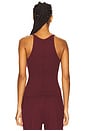 view 3 of 4 Cotton Rib Tank Top in Oxblood