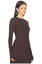 view 2 of 4 Long Sleeve Fitted Top in Espresso