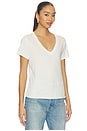 view 2 of 4 Cotton V-neck T-shirt in Ivory