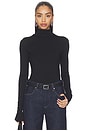 view 1 of 4 Fitted Turtleneck Top in Black