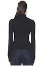 view 3 of 4 Fitted Turtleneck Top in Black
